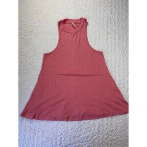 Wishlist Pink Ribbed Knit Mock Neck Tank Top size small